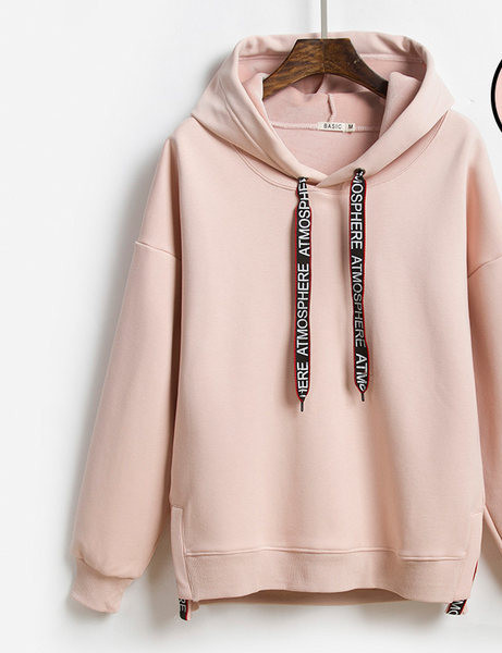 Дамски суичър с качулка и връзка