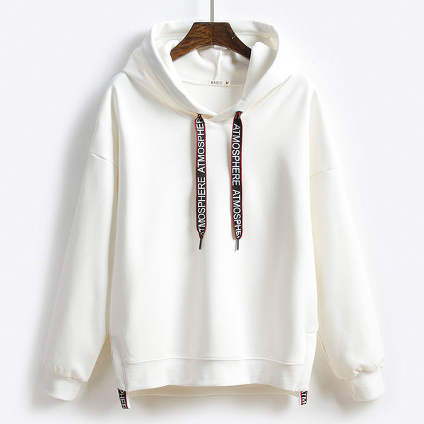 Дамски суичър с качулка и връзка