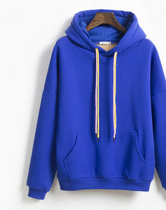 Μονόχρωμο γυναικείο φούτερ με κουκούλα και τσέπη, νέο μοντέλο