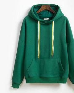 Μονόχρωμο γυναικείο φούτερ με κουκούλα και τσέπη, νέο μοντέλο