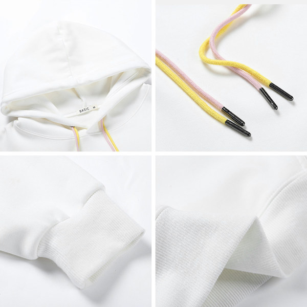 Μονόχρωμο γυναικείο φούτερ με κουκούλα και τσέπη, νέο μοντέλο