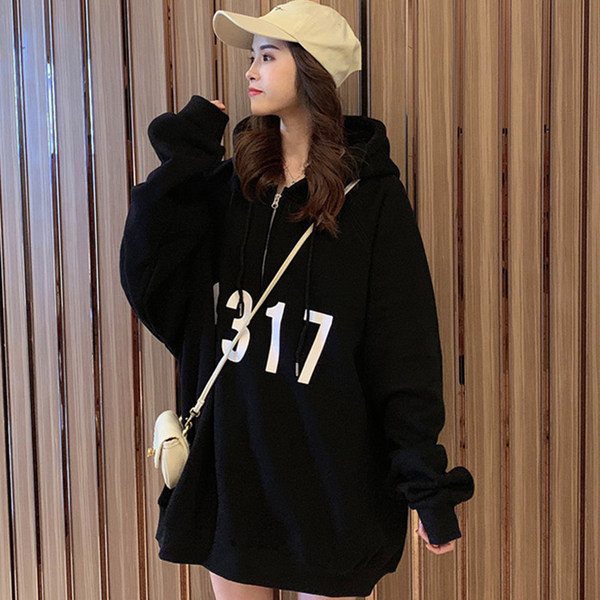 Naiste vaba kapuutsiga kampsun – must ja hall