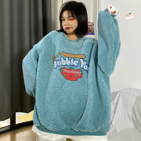 Нов модел дамска пухена блуза с обло деколте -три цвята