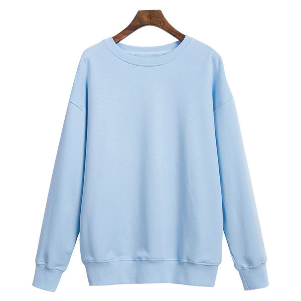 Juhuslik sinise värvi puhta disainiga dressipluus