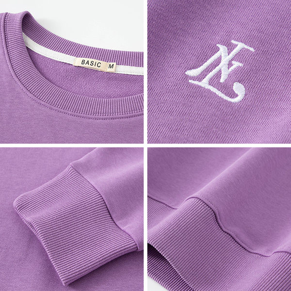 Casual φούτερ με μακριά μανίκια και οβάλ λαιμόκοψη