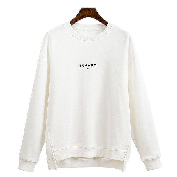 Γυναικείο casual φούτερ με οβάλ λαιμόκοψη