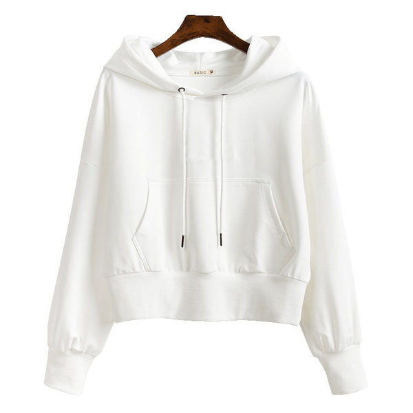 Naiste vabaaja pikkade varrukatega kapuutsiga pusa