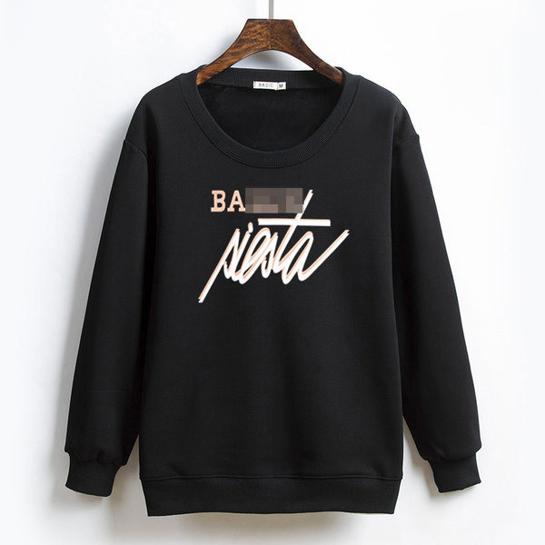 Női alkalmi pulóver kerek nyakkivágással - fekete színű