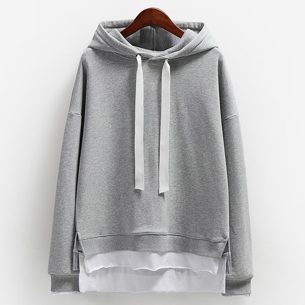 Ženska ležerna majica s kapuljačom na vezice