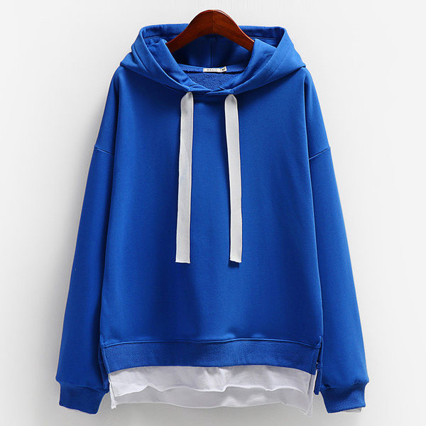 Női pulóverek - kapucnival és fűzővel