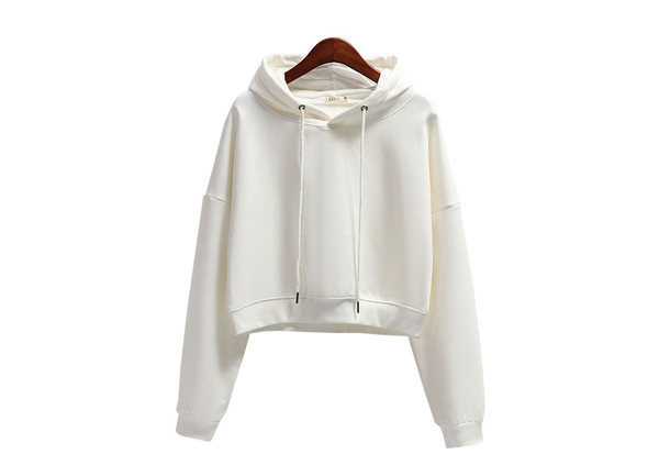 Ženski sweatshirt čistog dizajna s vezicama