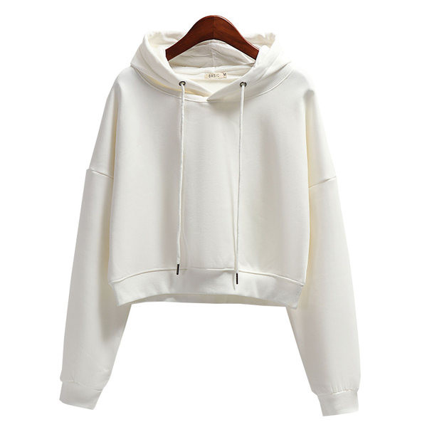 Ženski sweatshirt čistog dizajna s vezicama