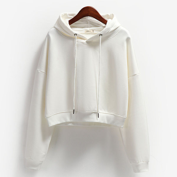 Ženski sweatshirt čistog dizajna s vezicama