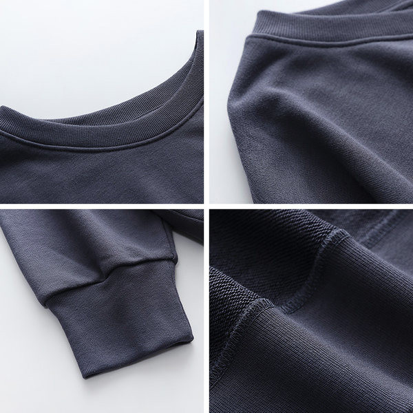 Naiste ühevärviline ovaalse kaelusega dressipluus