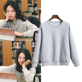 Ležerna ženska majica s ovalnim izrezom, čistog uzorka