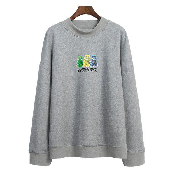 Vabaaja naiste dressipluus ovaalse kaelusega ja värvilise trükiga