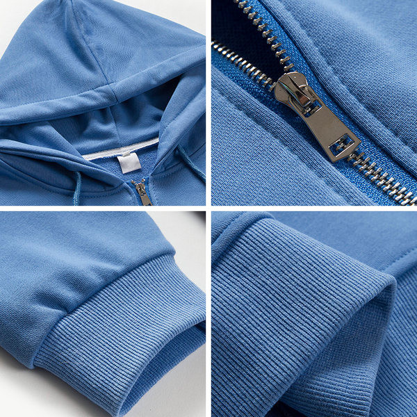 Alkalmi női pulóver zsebekkel, kék színben