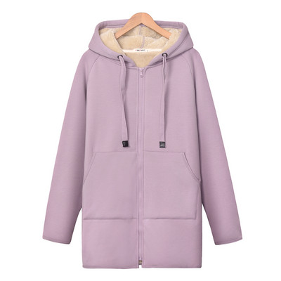 Γυναικείο πουπουλένιο φούτερ με κουκούλα και τσέπη