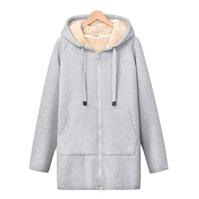 Γυναικείο πουπουλένιο φούτερ με κουκούλα και τσέπη