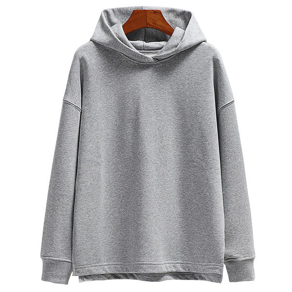 Ženski sweatshirt - čisti model sa kapuljačom