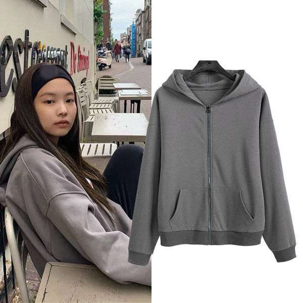 Női pulóver mindennapi használatra, cipzárral és zsebbel