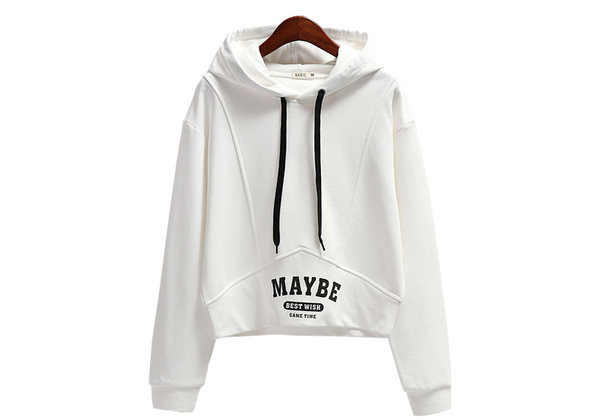 Γυναικεία φούτερ με κουκούλα και γράμματα