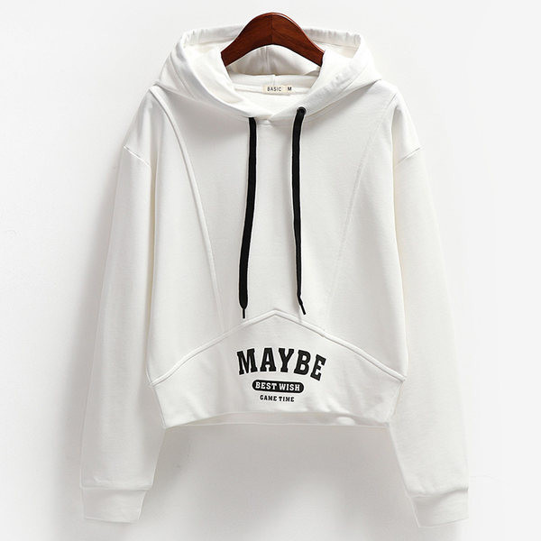 Γυναικεία φούτερ με κουκούλα και γράμματα