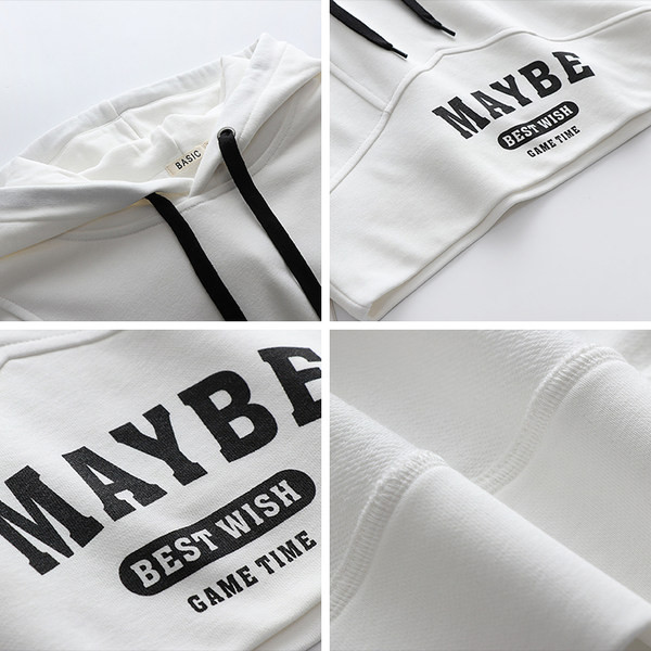 Γυναικεία φούτερ με κουκούλα και γράμματα