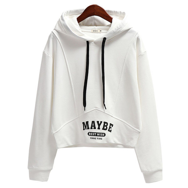 Γυναικεία φούτερ με κουκούλα και γράμματα