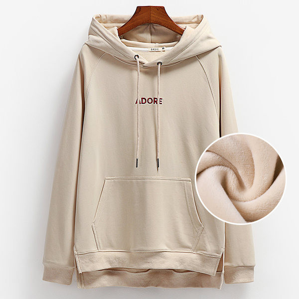 Női alkalmi pulóver kapucnival és zsebbel