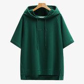 Ženska ležerna majica s kapuljačom 3/4 rukava