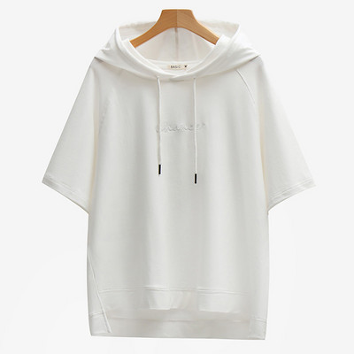 Ženska ležerna majica s kapuljačom 3/4 rukava