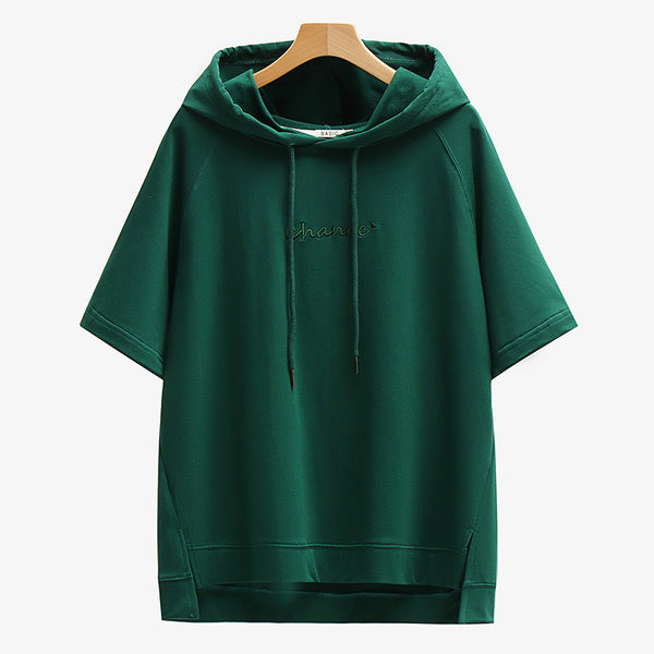 Ženska ležerna majica s kapuljačom 3/4 rukava