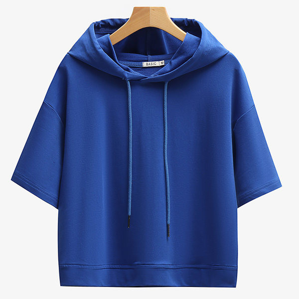 Едноцветен дамски суичър с качулка -три цвята