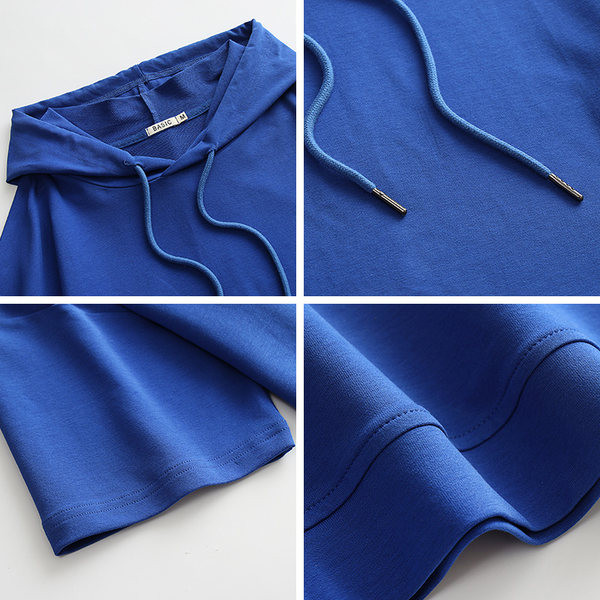 Едноцветен дамски суичър с качулка -три цвята