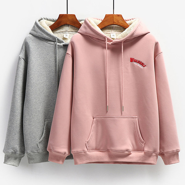 Női, kétszínű, húzózsinóros kapucnis alkalmi pulóver