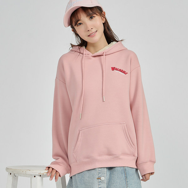 Női, kétszínű, húzózsinóros kapucnis alkalmi pulóver