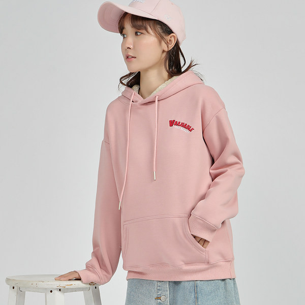 Női, kétszínű, húzózsinóros kapucnis alkalmi pulóver