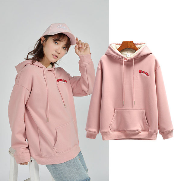 Női, kétszínű, húzózsinóros kapucnis alkalmi pulóver