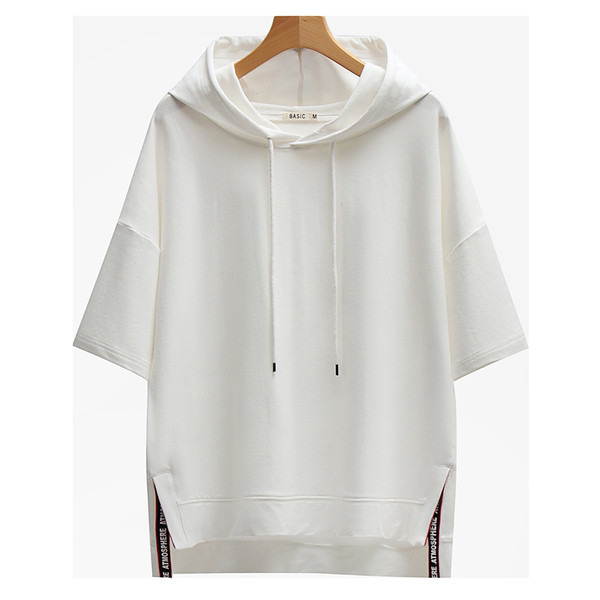 Alkalmi női 3/4 ujjú kapucnis pulóver megkötős