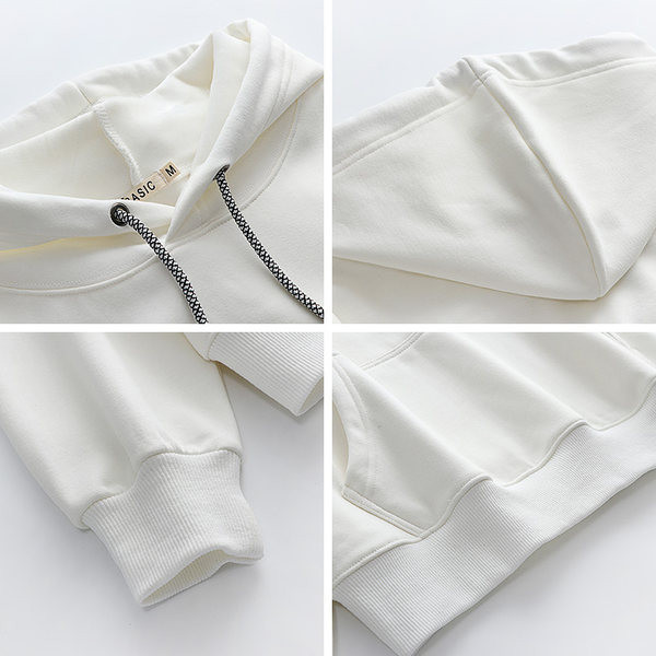 Ženska dukserica čistog uzorka s debelom postavom