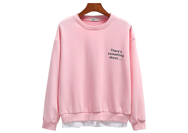 Alkalmi női pulóver két színben, dekoratív felirattal