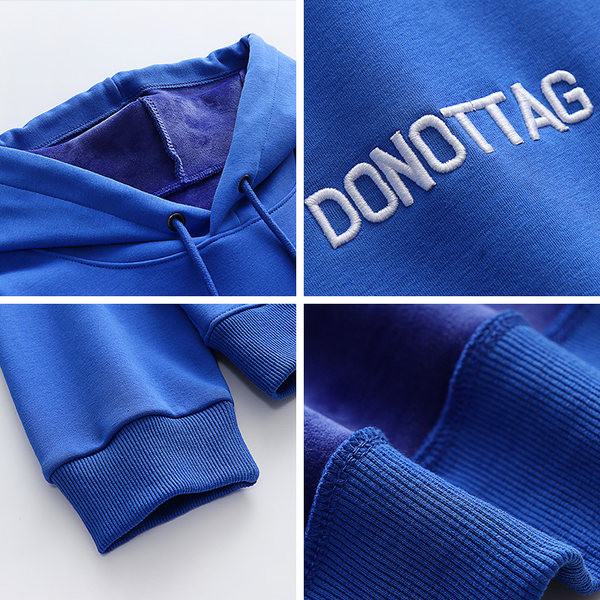 Γυναικείο καπιτονέ φούτερ με κεντημένο κείμενο και κουκούλα