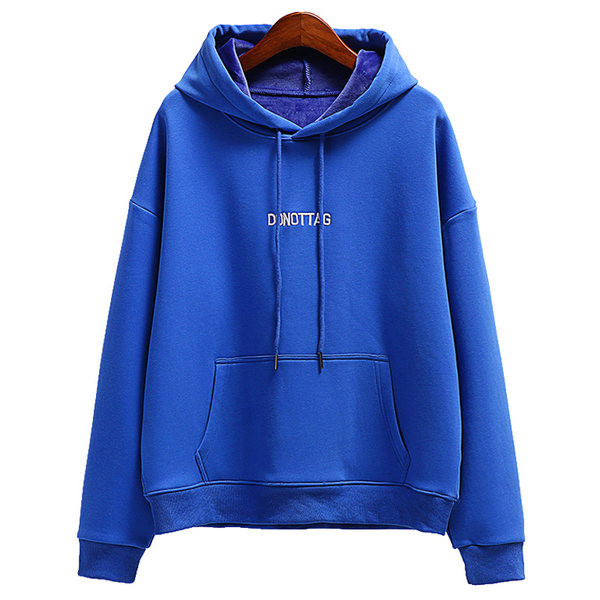 Γυναικείο καπιτονέ φούτερ με κεντημένο κείμενο και κουκούλα