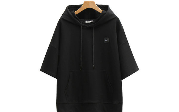 Γυναικείο κοντομάνικο φούτερ με κουκούλα