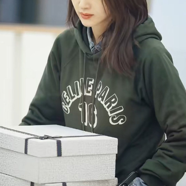 Új modell alkalmi női pulóver kapucnival és felirattal