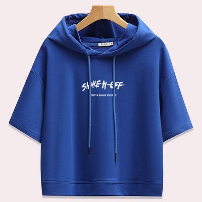 Női nyári pulóver 3/4-es ujjal és felirattal