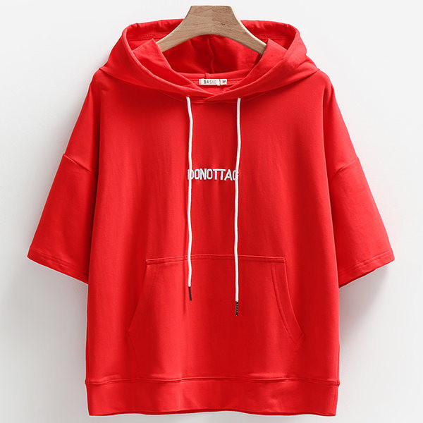 Egyszínű rövid ujjú alkalmi női pulóver