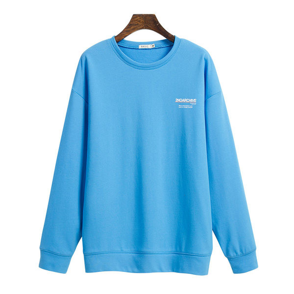 Női pulóverek V-nyakkivágással - kék színben