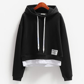 Női tavaszi kapucnis pulóver logóval